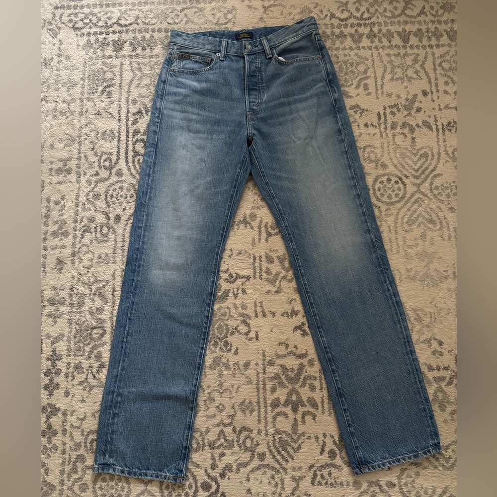 Ralph Lauren Polo Blue Straight Relaxes Jeans Classic Style 27